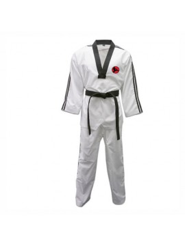white-black karate uniform